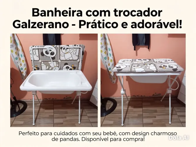 Banheira com trocador 