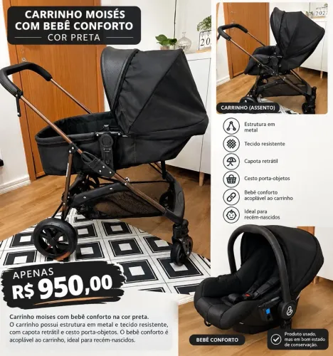 Carrinho de bebê Moisés