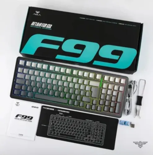 Teclado Wireless+ Bluetooth AULA F99 PRO