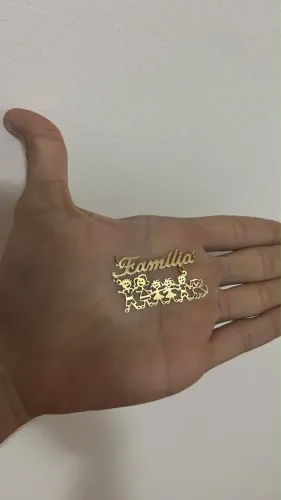 Pingente de ouro 18k - todo trabalhado