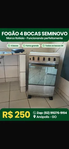 FOGÃO 4 BOCAS SEMINOVO ? - R$ 250 Marca Itatiaia - 4 bocas, forno grande, acendimento aut