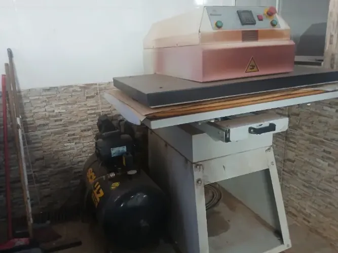 Prensa pneumática +compressor tamanho 1/75