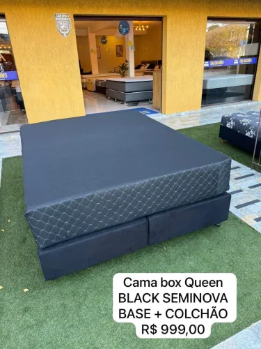 Cama box Queen BLACK SEMINOVA TOP - ENTREGAMOS