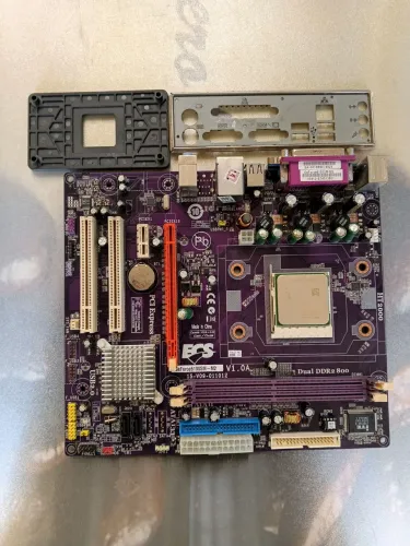 Placa Mãe ECS GeForce6100SM-M2 + Processador AMD Sempron - Para Reparo/Peças