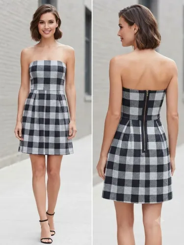 Vestido xadrez atemporal!