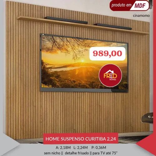 Home pra TV de até 75*, montagem grátis, super promoção