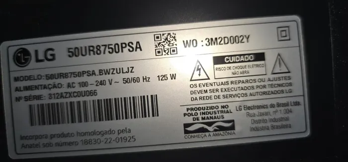 Televisão LG de 50,