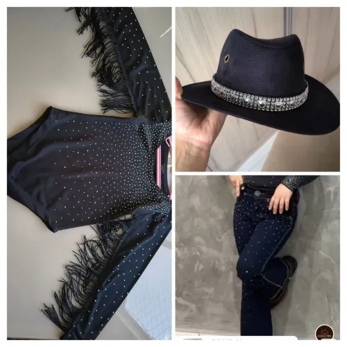 Lote roupa infantil country com chapéu