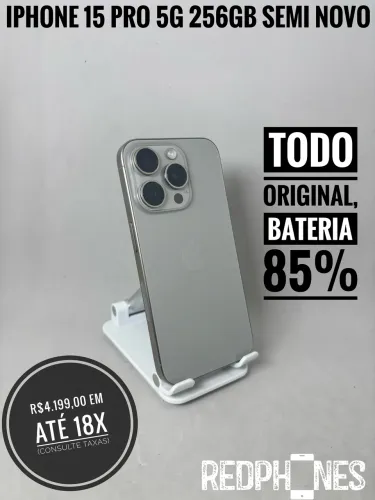 Loja física. Aceitamos trocas em iPhone's ou Android. iPhone 15 Pro 256GB