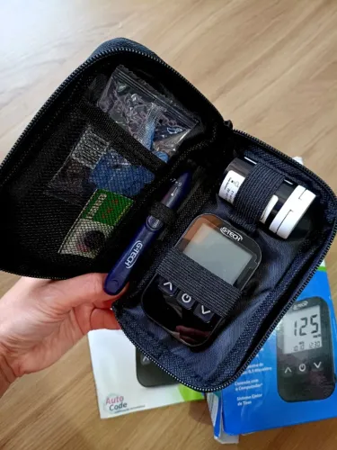 MEDIDOR DE GLICOS no sangue G-TECH Lite com Ejetor de Tiras NOVO