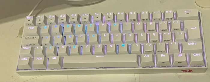 Teclado Mecânico Redragon Draconic K530 Lunar White