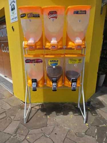 Dispenser ração Flex 6x60 litros Plast Pet.