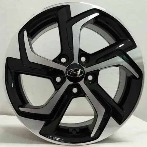 Roda aro 16 Creta Sport Hyundai preta com diamantado 5X114 jogo novo com Inmetro