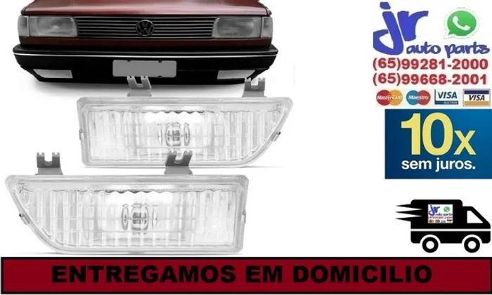 Par Farol de Milha Gol G1 Quadrado 87 88 89 90 91 92 93 94   Auxiliar Neblina