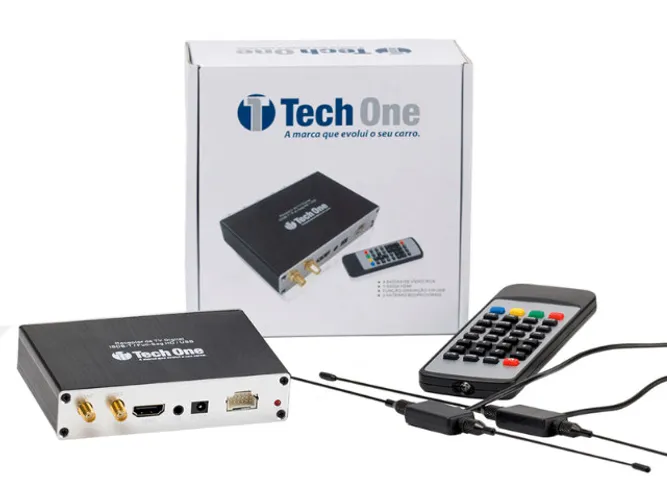 Receptor De Tv Digital Automotivo Techone One Seg Isdb-t