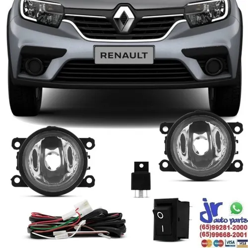 Kit Farol Milha Sandero 2015 2016 2017 2018 2019 2020 2021 Auxiliar Neblina
