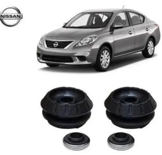 2 Coxim Rolamento Amortecedor Dianteiro Nissan Versa 2016 2017 2018 2019