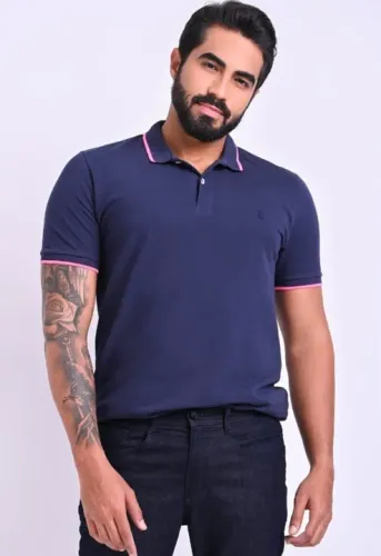 Polo Masculina Azul - Nova! Raphael Steffens