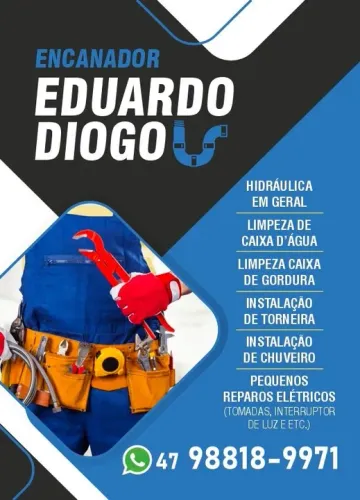 Encanador e Eletricista (atendo toda Blumenau)
