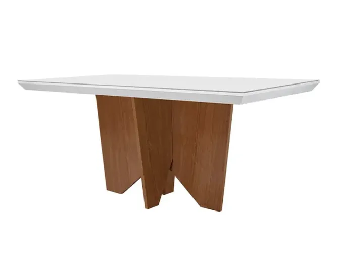 Mesa de Jantar 120X90 Off White/Imbuia a654 100%MDF