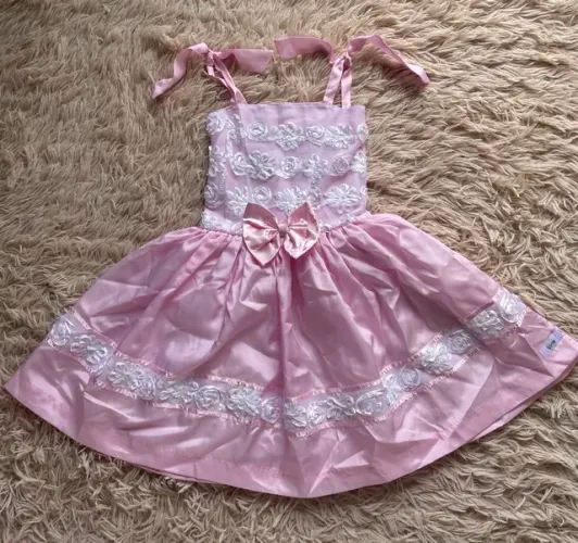 Vestido Infantil Rosa