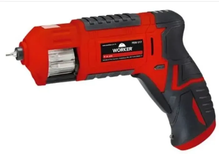 Parafusadeira 12v A Bateria Worker PBW 017 Com 17 Peças