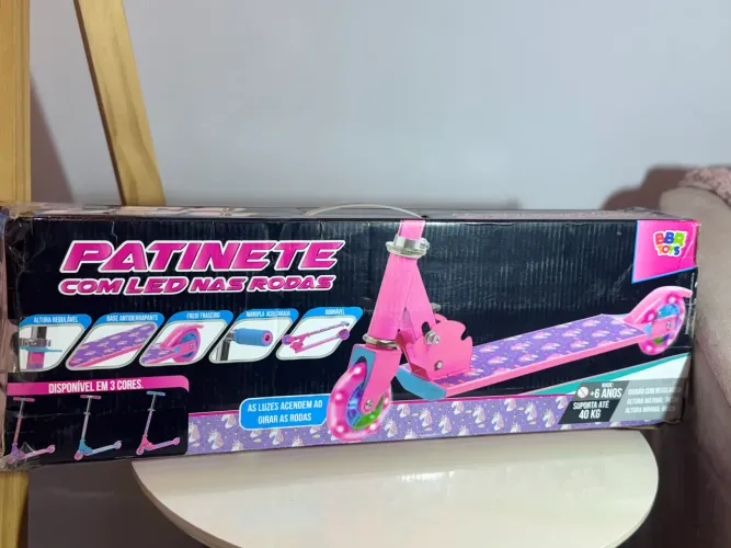 Patinete infantil BBR com led NOVO
