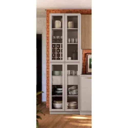 Cristaleira essence Itatiaia com vidro Luxo - FRETE GRÁTIS