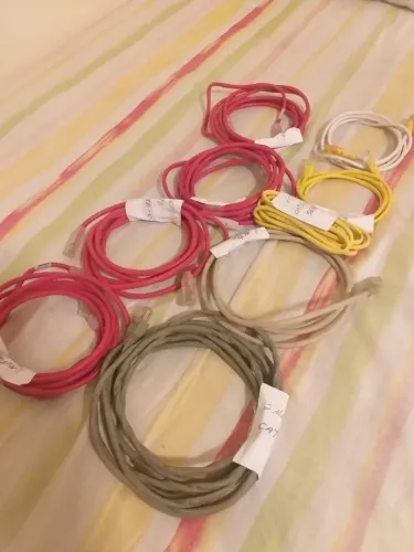 Lote de 10 cabos de rede - diversos tamanhos - Path Cords e Device Cord