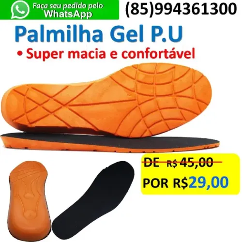 Par Palmilha Em Gel Conforto Anti-impacto Ideal Para Sapatênis Chuteira 