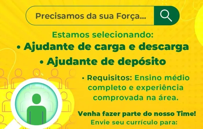 Ajudante de Carga e Descarga e Ajudante de depósito 