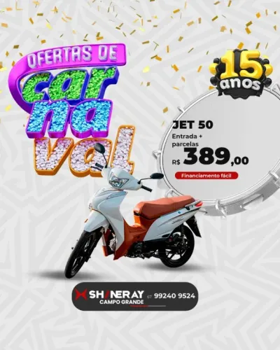 Cinquentinha Shineray - 50 CC, até 24X no cartão, melhor condição