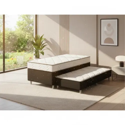 Oferta Cama box com auxiliar solteiro estampada