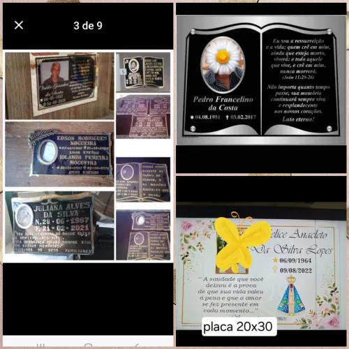 Placa de mármore para túmulo