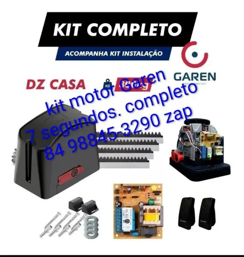 Kit completo motor de portão7 segundos.