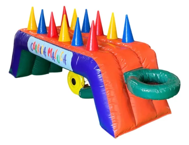 Vendo inflável corrida maluca com motor soprador de 750w