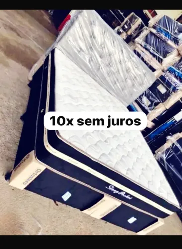 Cama box colchão e base queen