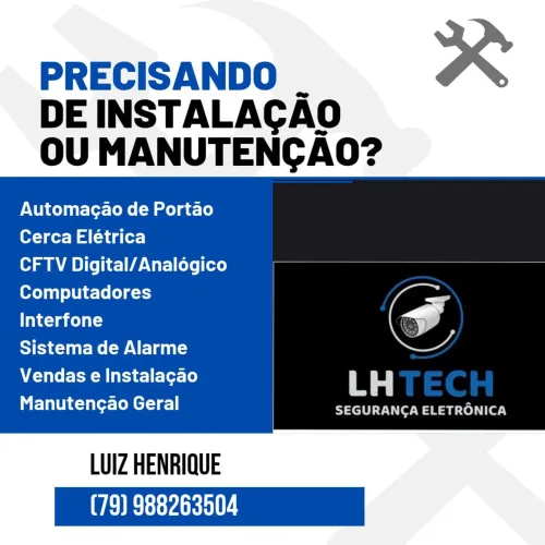 Instalação - Manutenção - Câmeras - Cerca Elétrica - Portão Automático 