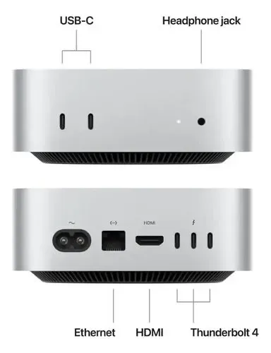 Mac Mini 2024 M4 Chip  Memória 24GB 512GB SSD  Cor silver (prata)  NOVO LACRADO 