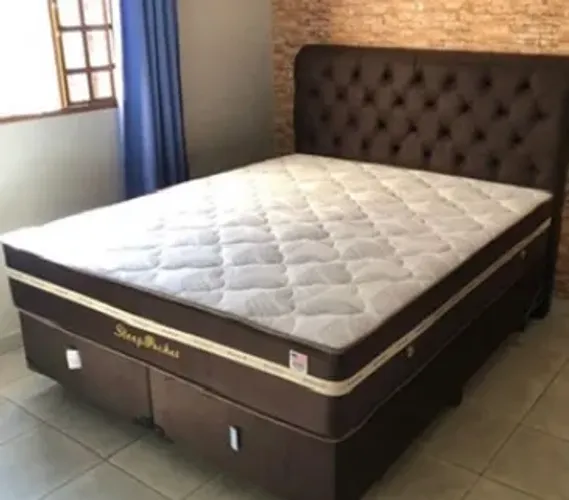 Cama box colchão e base Queen