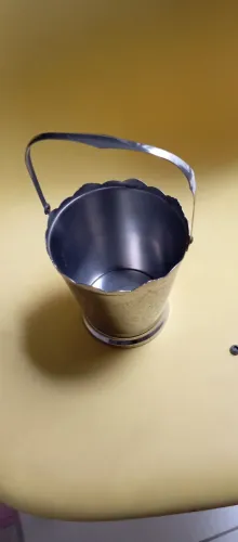 Balde decorativo de prata arte prata