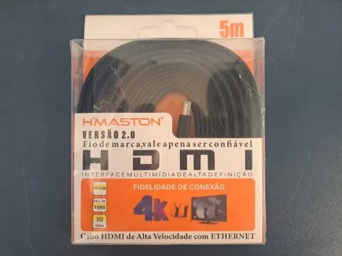 CABO HDMI DE ALTA VELOCIDADE 5M NOVO LACRADO FRETE GRÁTIS PARA MACEIÓ