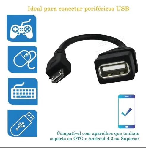 Cabo USB OTG para Celular e Mikrotik - Conecte Pendrive, Mouse e Mais!