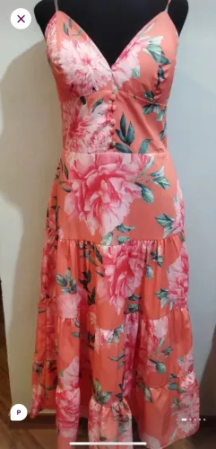 vestido florido comprido 