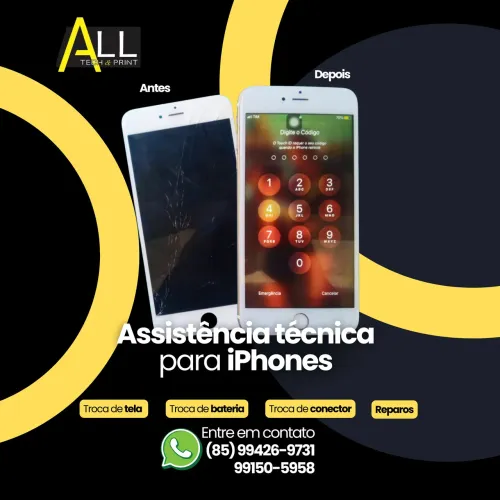 Troca de Tela e Bateria de iPhone - Rápido e com Garantia!