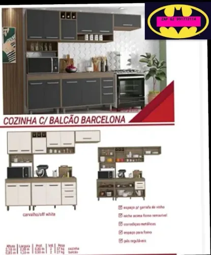 Armário De Cozinha + Balcão frete e montagem grátis