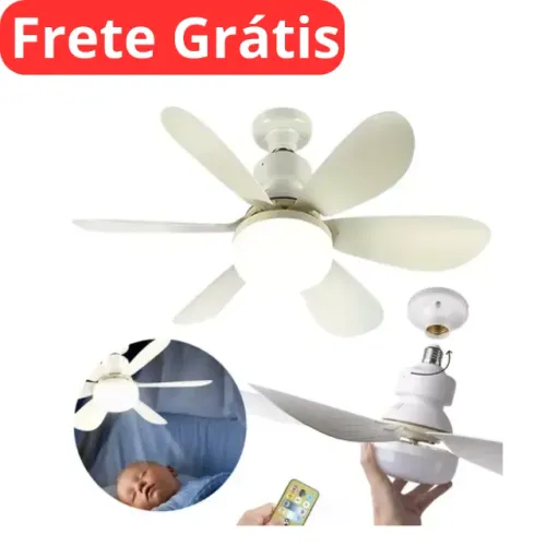 Ventilador De Teto/ luminaria 60w com Controle Remoto