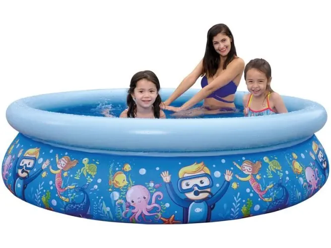 Piscina Infantil Inflável com Desenho Marinho 1140L