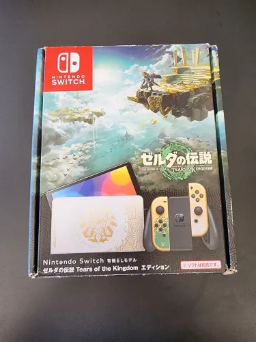 Nintendo Switch OLED Zelda Tears of the Kingdom Completo + Caixa + Case (Edição Limitada)