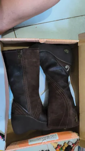 Bota goofy Y2K marrom nova deadstock tamanho 34